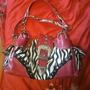 Western studded rhinestone purse